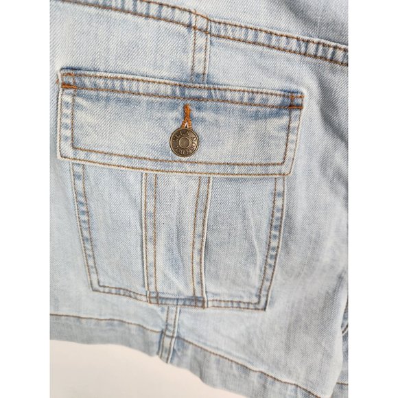 ULLA JOHNSON Women's Sz. 4 Kase Button Fly Fold Over Denim Shorts - Picture 6 of 7